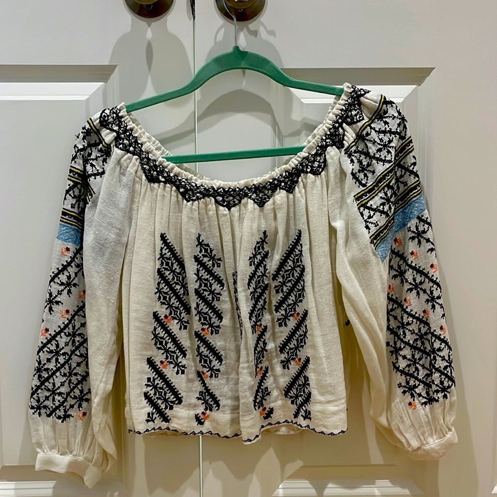 Free People gauze top